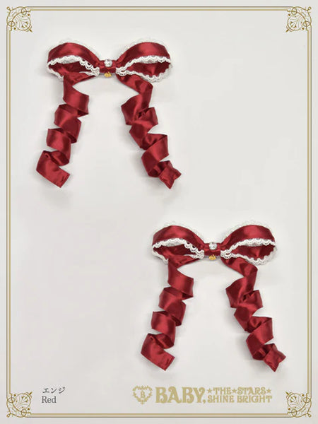 B49HA925 Eternal Ribbon Feathery Ribbon Clips