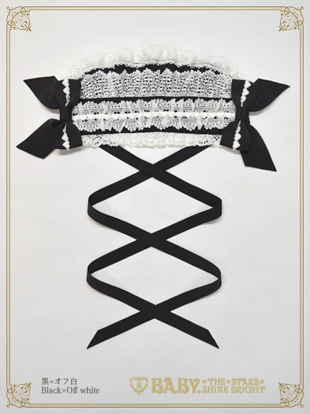 B49HA956 Creamy Ribbon Headdress