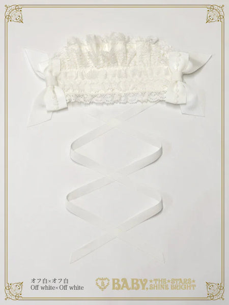 B49HA956 Creamy Ribbon Headdress
