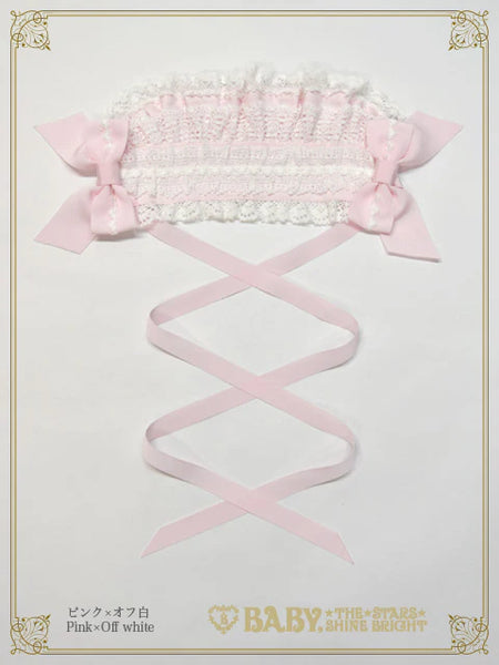 B49HA956 Creamy Ribbon Headdress