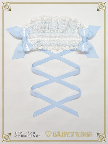 B49HA956 Creamy Ribbon Headdress