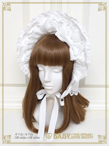 B49HA958 Torchon Lace Full Bonnet
