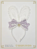B49HA971 Milky Dot♡Bunny Ear Headband