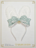 B49HA971 Milky Dot♡Bunny Ear Headband