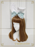 B49HA971 Milky Dot♡Bunny Ear Headband