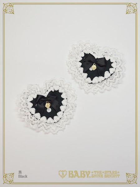 B49HA974 Milky Dot♡Heart Clip