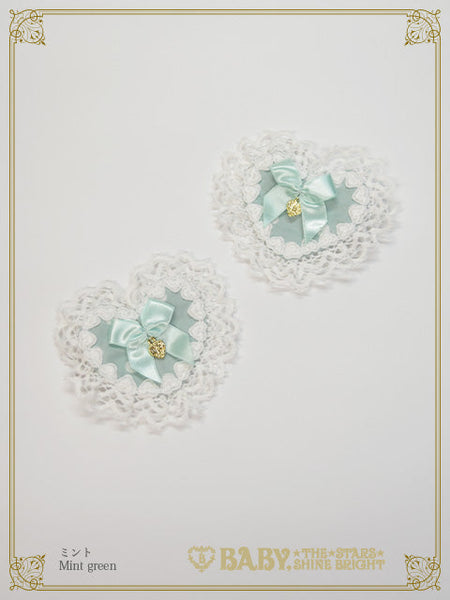 B49HA974 Milky Dot♡Heart Clip
