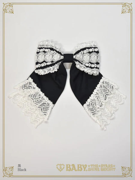 B49HA987 Rose Fleur Apron Ribbon Barrette