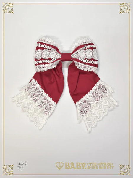 B49HA987 Rose Fleur Apron Ribbon Barrette