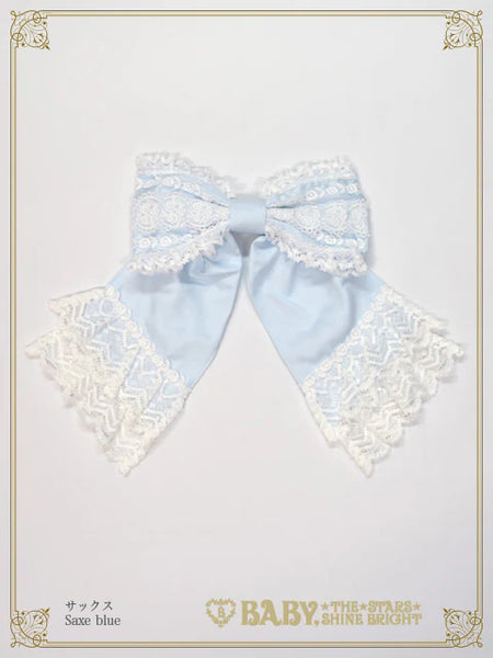 B49HA987 Rose Fleur Apron Ribbon Barrette