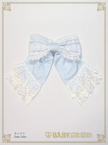 B49HA987 Rose Fleur Apron Ribbon Barrette