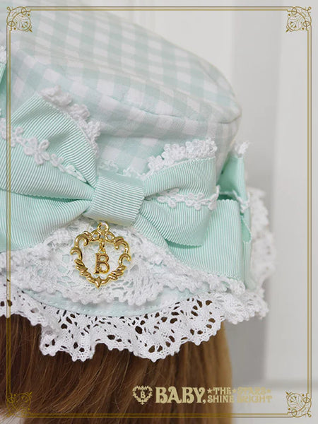 B49HA992 Berry Sweet Bouquet Gingham Canotier