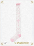 【BUILD-TO-ORDER RESERVATION】 B49HC817 Mariée de Kumya ♥～ Magic of Heart ＆ Ribbon See-Through Over Knee Socks