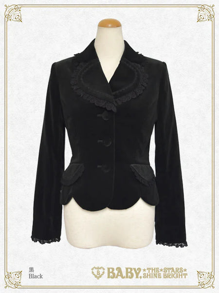 B49JK338 Velveteen Scallop Jacket