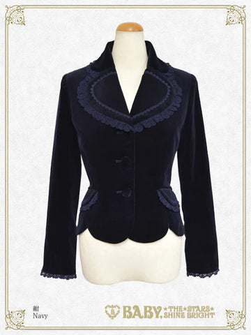 B49JK338 Velveteen Scallop Jacket