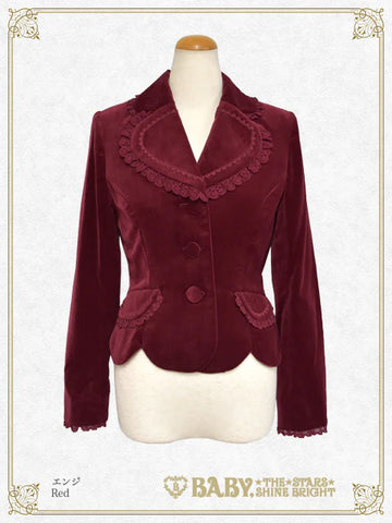 B49JK338 Velveteen Scallop Jacket