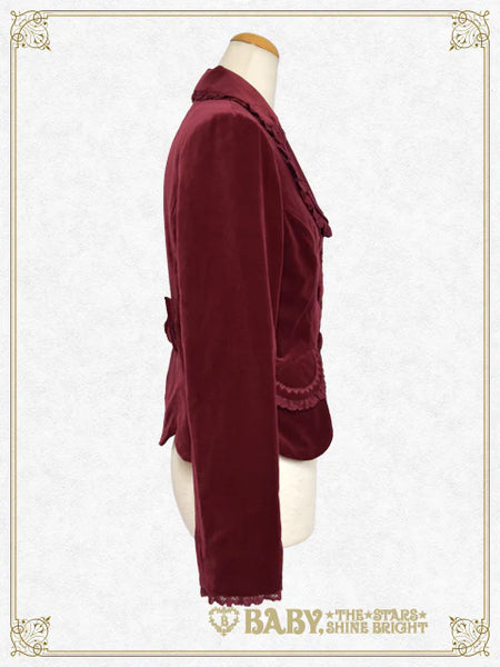 B49JK338 Velveteen Scallop Jacket