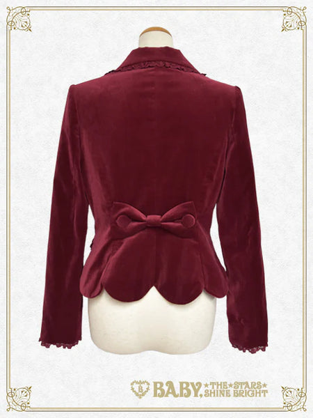 B49JK338 Velveteen Scallop Jacket