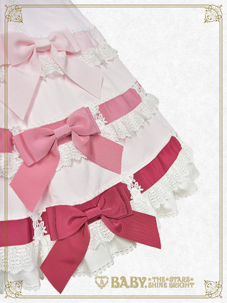 B49JS204 Le Ruban d' Ombre à Trois Couches Jumperskirt