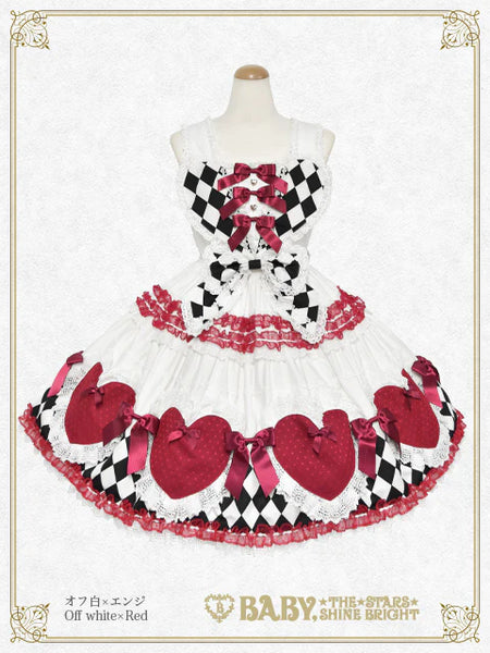 B49JS207 Queen of Hearts♥ Jumperskirt