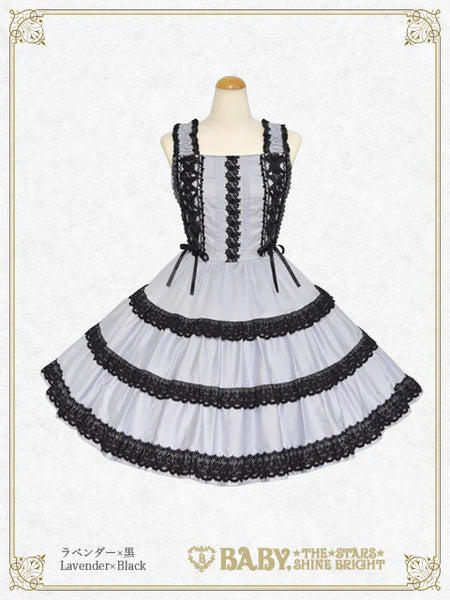 B49JS213 Millefeuille Jumperskirt (Cotton Satin)