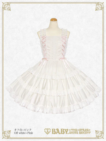 B49JS213 Millefeuille Jumperskirt (Cotton Satin)