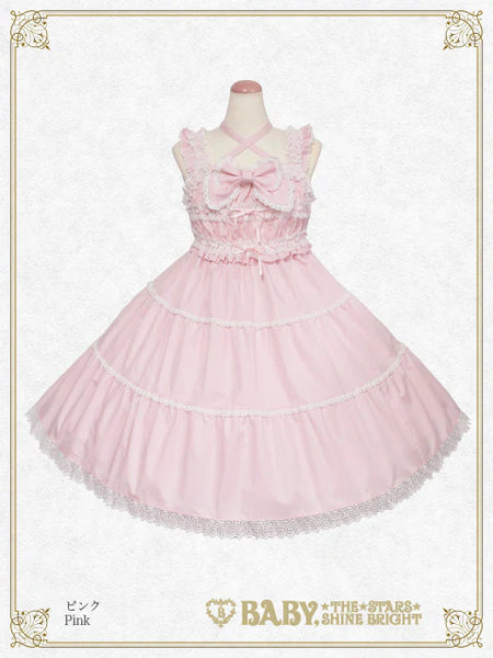 B49JS219 Shirring Babydoll Jumperskirt