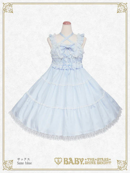 B49JS219 Shirring Babydoll Jumperskirt