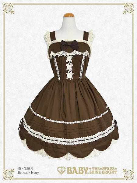 B49JS237 Ribbon Scallop Jumperskirt
