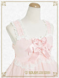 B49JS239 Fluffy Gingham Heart Jumperskirt
