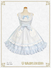 B49JS256 Rose Fleur Apron Jumperskirt