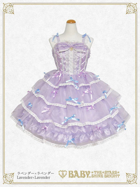 B49JS271 Eternal Ribbon Feathery Jumperskirt