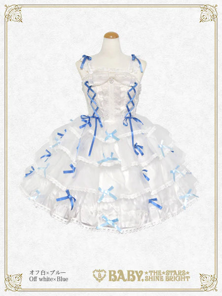 B49JS271 Eternal Ribbon Feathery Jumperskirt