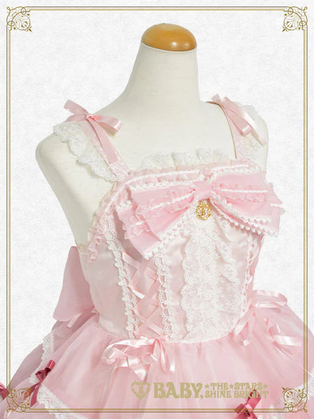 B49JS271 Eternal Ribbon Feathery Jumperskirt