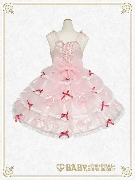 B49JS271 Eternal Ribbon Feathery Jumperskirt