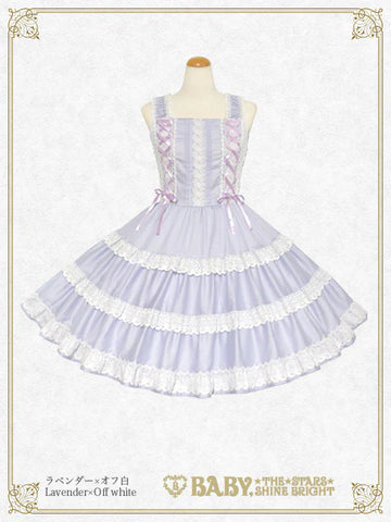 B49JS275 Millefeuille Jumperskirt (Cotton Satin)