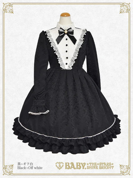 B49OP304 Ornament Jacquard Garden Onepiece Dress