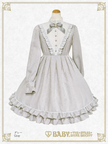 B49OP304 Ornament Jacquard Garden Onepiece Dress