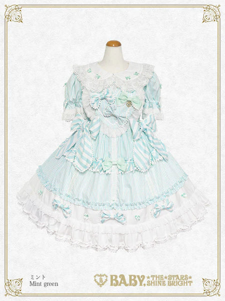 B49OP308 Pâtissière♡Bonbon Ribbon Onepiece Dress