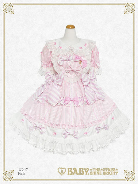 B49OP308 Pâtissière♡Bonbon Ribbon Onepiece Dress