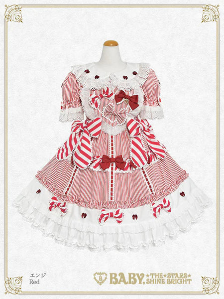 B49OP308 Pâtissière♡Bonbon Ribbon Onepiece Dress
