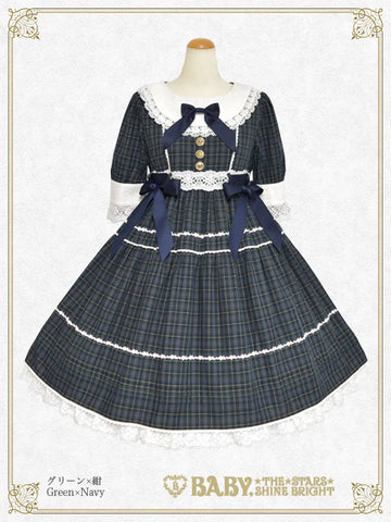 B49OP310 Tartan Check Charmaine Onepiece Dress