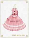 B49OP316 Fluffy Gingham Heart Onepiece Dress