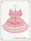 B49OP316 Fluffy Gingham Heart Onepiece Dress