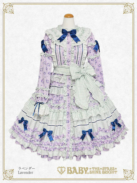B49OP323 Berry Sweet Bouquet Long Onepiece Dress