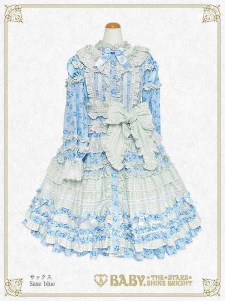 B49OP323 Berry Sweet Bouquet Long Onepiece Dress