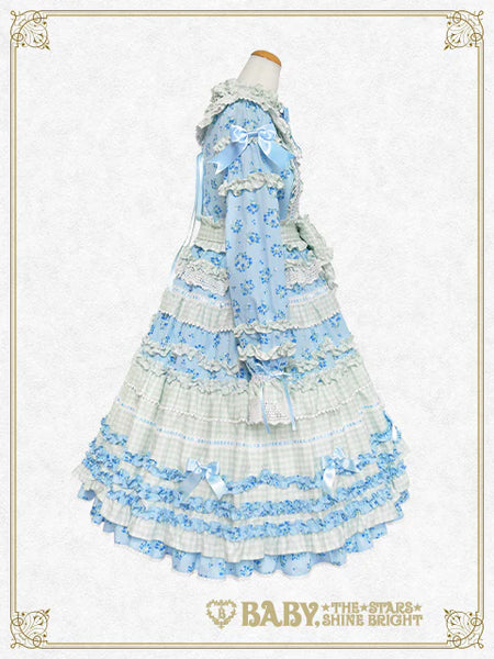 B49OP323 Berry Sweet Bouquet Long Onepiece Dress