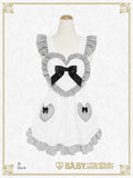B49OT046 Fluffy Gingham Heart Apron