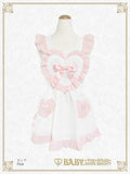 B49OT046 Fluffy Gingham Heart Apron