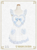 B49OT046 Fluffy Gingham Heart Apron